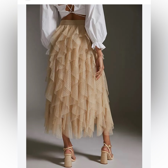 38 Carrie Textured Tulle Mesh Skirt - Picture 4 of 4